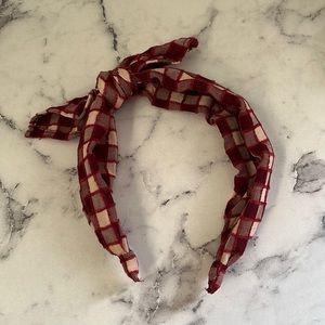 Plaid Bow Headband